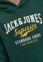 Jack & jones JUNIOR hoodie JJELOGO met logo donkergroen Sweater Logo 152 - Thumbnail 7