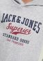 Jack & jones JUNIOR hoodie JJELOGO met logo grijs melange Sweater Logo 164 - Thumbnail 7