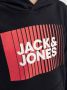 Jack & jones JUNIOR hoodie JJECORP met logo zwart Sweater Logo 176 - Thumbnail 6