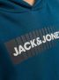 Jack & jones JUNIOR hoodie JJECORP met logo blauw Sweater Logo 116 - Thumbnail 6