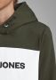 Jack & jones JUNIOR hoodie JJELOGO met logo donkergroen donkerblauw Sweater 128 - Thumbnail 6
