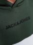 Jack & jones JUNIOR hoodie JJEREID donkergroen zwart wit Sweater Meerkleurig 116 - Thumbnail 4