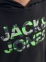 Jack & jones JUNIOR hoodie JJMILES met logo zwart Sweater Logo 128 - Thumbnail 5