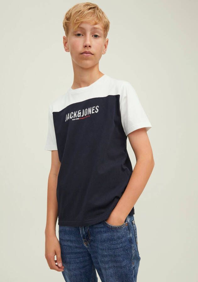 Jack & Jones Junior Shirt met ronde hals JJEDAN BLOCKING TEE