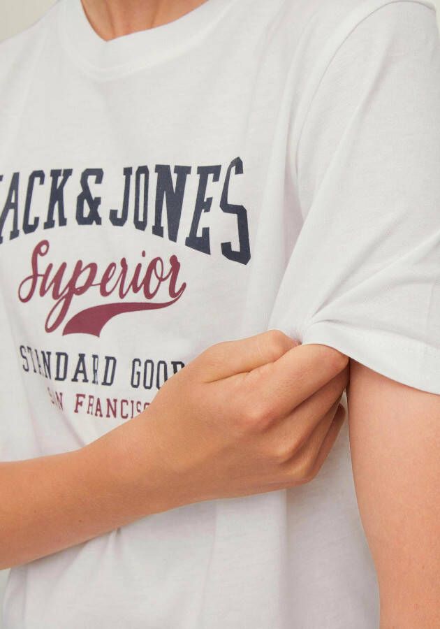 Jack & Jones Junior Shirt met ronde hals JJELOGO TEE SS O-NECK