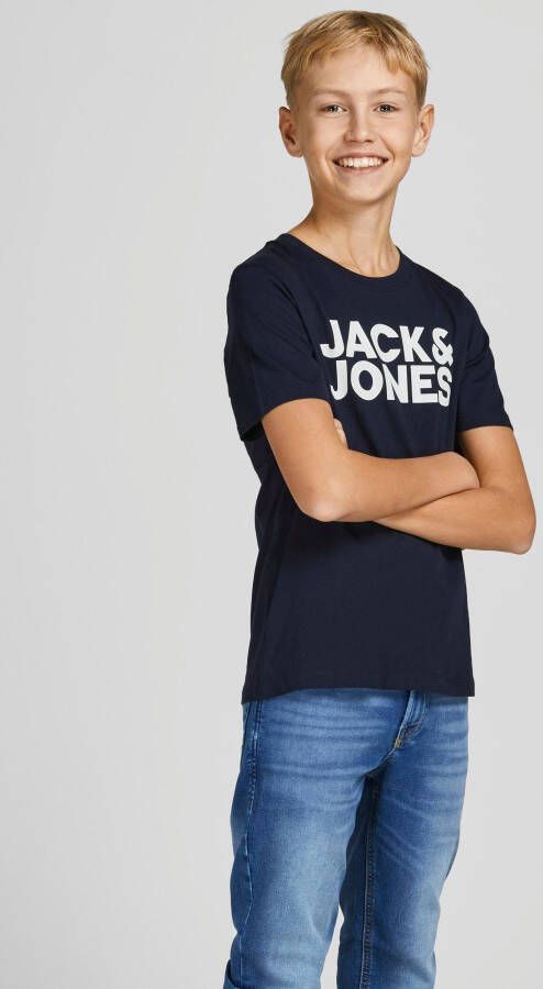 Jack & Jones Junior Shirt met ronde hals JJECORP LOGO TEE SS CREW NE 2PK NOOS JNR