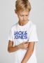 Jack & jones JUNIOR t-shirt set van 2 donkerblauw wit Jongens Katoen Ronde hals 128 - Thumbnail 9