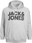 JACK & JONES PLUS SIZE hoodie JJECORP Plus Size met logo light grey melange - Thumbnail 10
