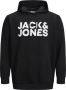 JACK & JONES PLUS SIZE hoodie JJECORP Plus Size met logo zwart - Thumbnail 4