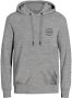 JACK & JONES PLUS SIZE hoodie JJESHARK Plus Size met logo light grey melange - Thumbnail 8
