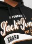 JACK & JONES PLUS SIZE hoodie JJELOGO Plus Size met printopdruk zwart - Thumbnail 6