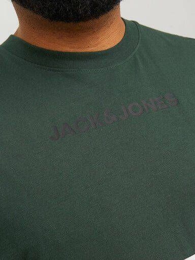 Jack & Jones PlusSize Shirt met ronde hals JJEREID BLOCKING TEE SS NOOS PLS