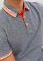 JACK & JONES ESSENTIALS gemeleerde slim fit polo JJEPAULOS van katoen navy blazer oranje - Thumbnail 6
