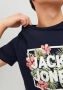 JACK & JONES regular fit T-shirt JJBECS met printopdruk navy blazer - Thumbnail 4