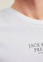 Jack & jones Archie Korte Mouw Ronde Hals T-shirt met Verhoogd Label Print White Heren - Thumbnail 5
