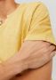 Jack & jones Slub Fabric T-Shirt met Split Neck Yellow Heren - Thumbnail 3