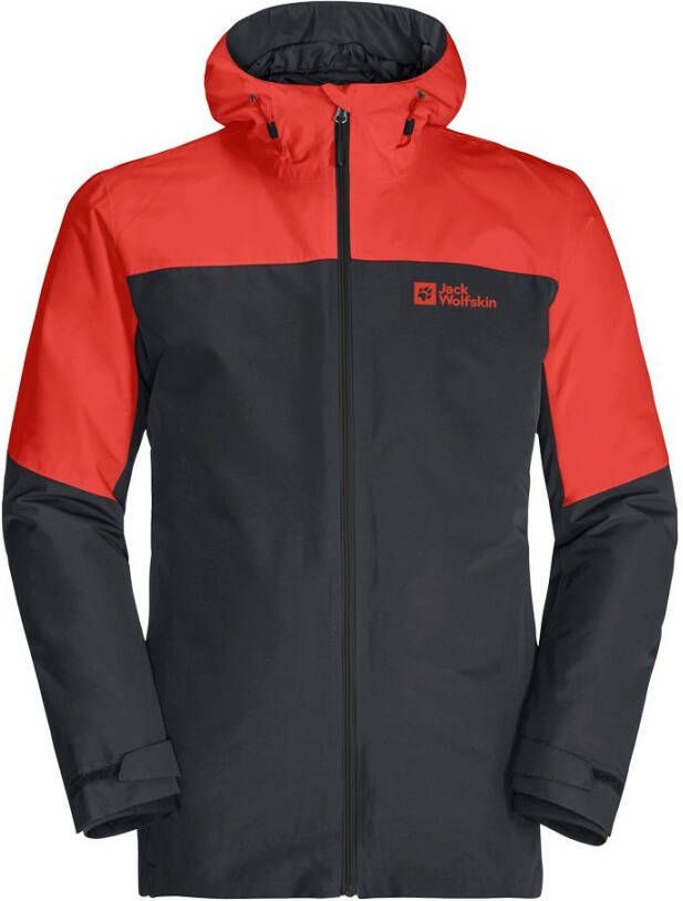 Jack Wolfskin Glaabach 3in1 Jacket Men 3in1 jack Heren S rood strong red - Foto 6