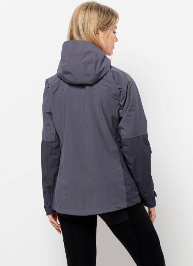 Jack Wolfskin Eagle Peak 2L Jacket Women Regenjack Dames S dolphin - Foto 3