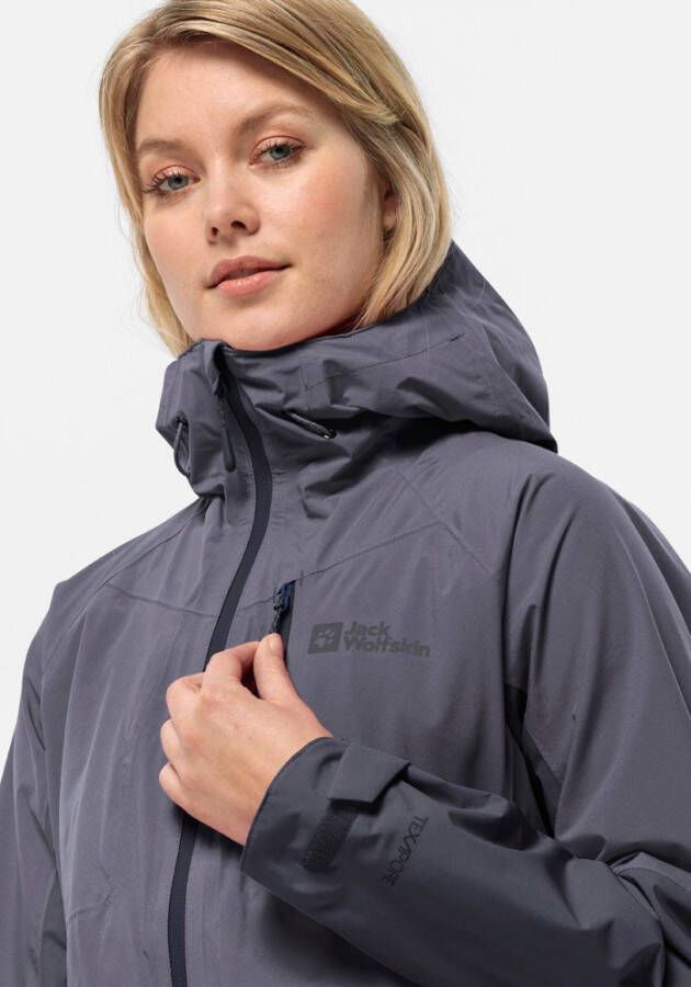 Jack Wolfskin Eagle Peak 2L Jacket Women Regenjack Dames S dolphin - Foto 4