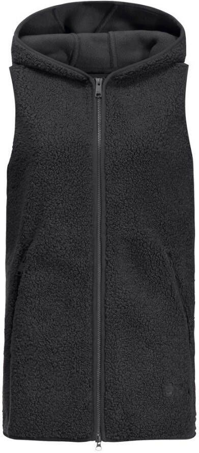 Jack Wolfskin High Curl Long Vest Women Fleece bodywarmer Dames S zwart black - Foto 5