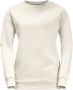 Jack Wolfskin Essential Crewneck Women Sweatshirt van biologisch katoen Dames XL geel cotton white - Thumbnail 4