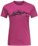 Jack Wolfskin Hiking S S T-Shirt Women Dames T-shirt XS new magenta new magenta - Thumbnail 4