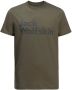 Jack Wolfskin Essential Logo T-Shirt Men T-shirt van biologisch katoen Heren S island moss island moss - Thumbnail 3