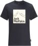 Jack Wolfskin Brand T-Shirt Men Heren T-shirt van biologisch katoen XXL blue night blue - Thumbnail 4