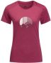Jack Wolfskin Crosstrail Graphic T-Shirt Women Functioneel shirt Dames M sangria red sangria red - Thumbnail 4