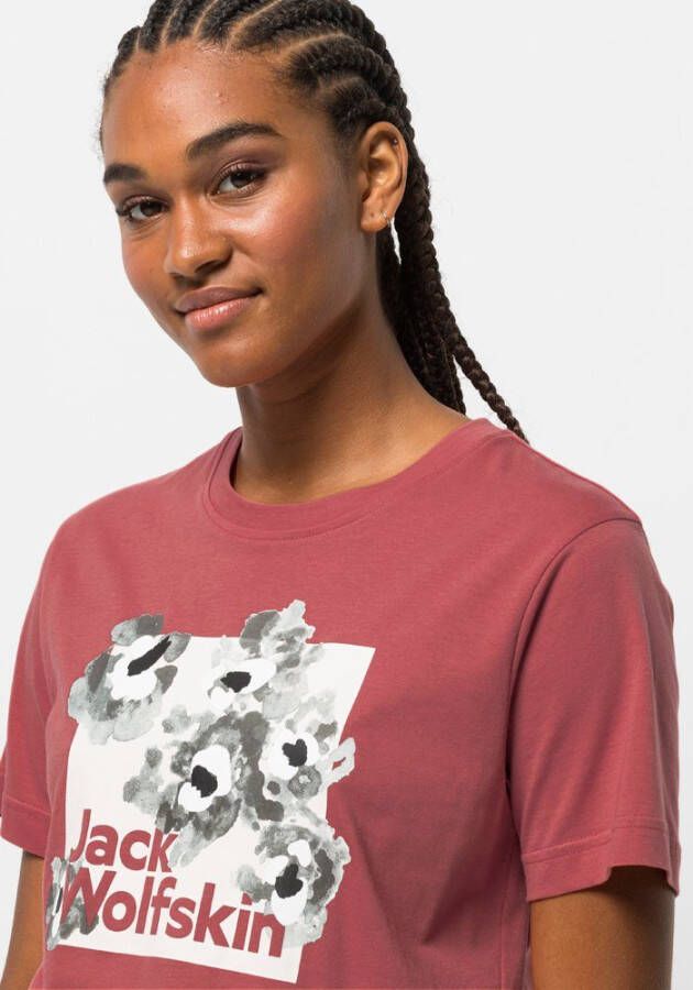Jack Wolfskin Florell Box T-Shirt Women Dames T-shirt van biologisch katoen XS faded rose faded rose - Foto 3