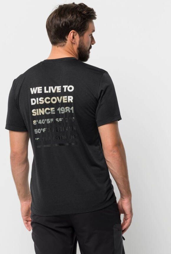 Jack Wolfskin Hiking S S Graphic T-Shirt Men Functioneel shirt Heren XXL zwart black - Foto 2