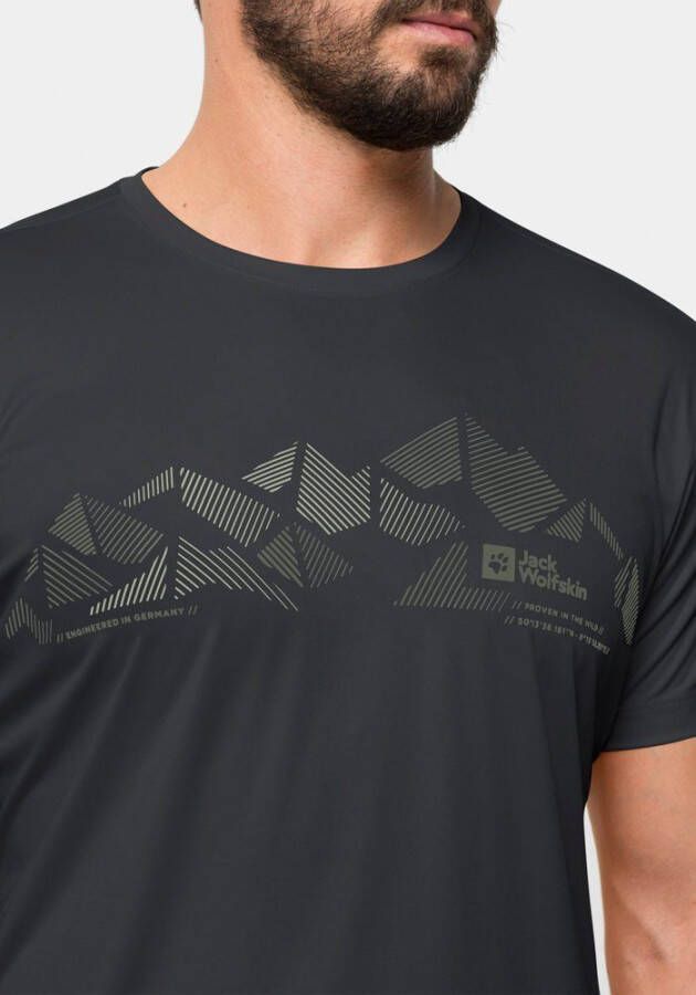 Jack Wolfskin Peak Graphic T-Shirt Men Functioneel shirt Heren S phantom - Foto 3