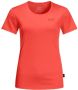 Jack Wolfskin Tech T-Shirt Women Functioneel shirt Dames S red hot coral - Thumbnail 3
