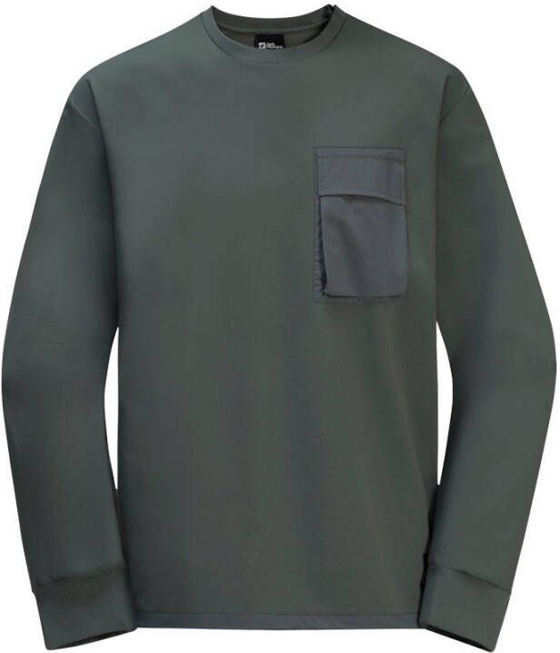 Jack Wolfskin Wandermood Pullover Men Outdoor-pullover Heren L grijs slate green - Foto 6