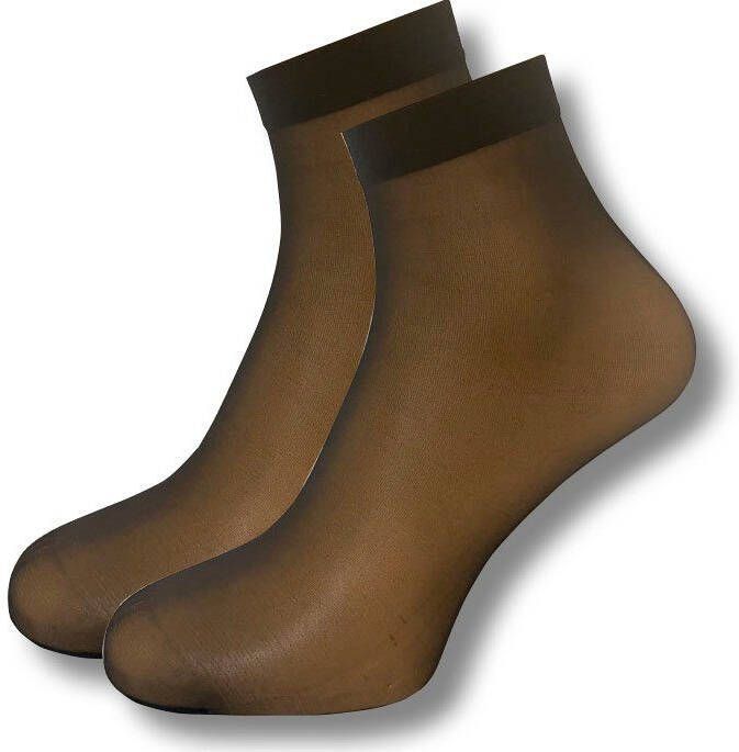 Janastyle Fijne sokjes Silk-Feeling sokjes Universele maat aangenaam draaggevoel 20 DEN drukvrije tailleband (7 paar)