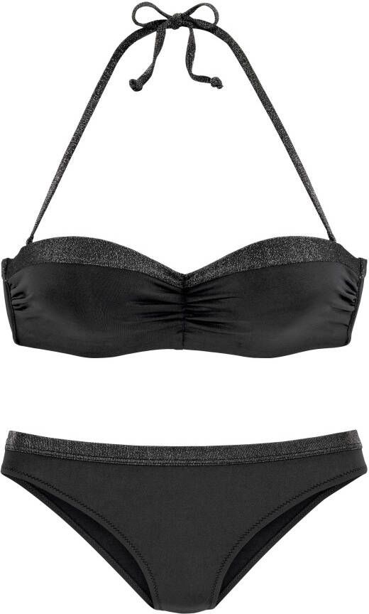Jette Joop Beugelbikini in bandeaumodel met glinsterende inzetten