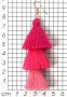Firetti Oorhangers Kwastje mix van pink trendy - Thumbnail 1