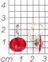 Firetti Paar oorhangers Helder multicolour rond met glassteen made in germany - Thumbnail 2