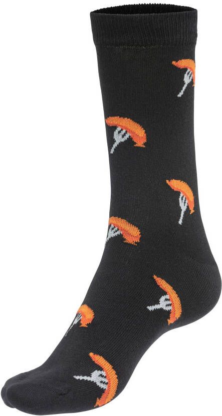 John Devin Sokken met kleurrijke gebreide motieven (set 2 paar)