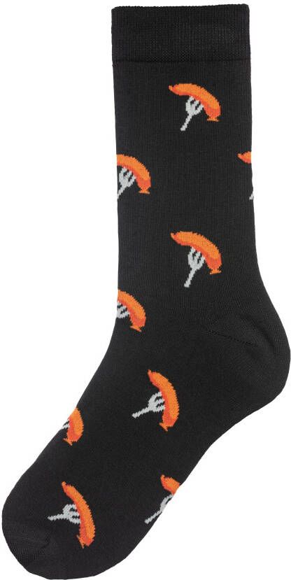 John Devin Sokken met kleurrijke gebreide motieven (set 2 paar)