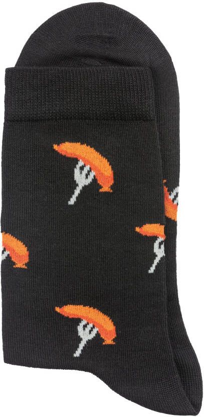 John Devin Sokken met kleurrijke gebreide motieven (set 2 paar)