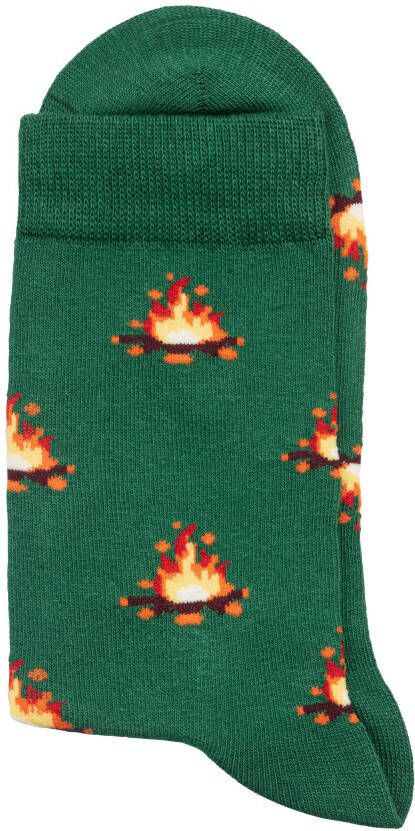 John Devin Sokken met kleurrijke gebreide motieven (set 2 paar)