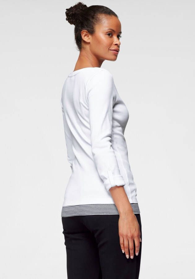 KangaROOS 2-in-1-shirt Lange mouwen zeer figuurvolgend