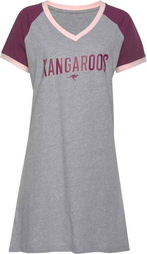 KangaROOS Big-shirt met contrastkleurige raglanmouwen