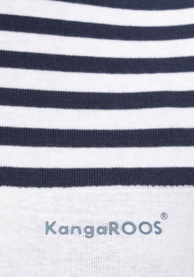 KangaROOS Capuchonshirt in speelse streep-look met colourblocking-design