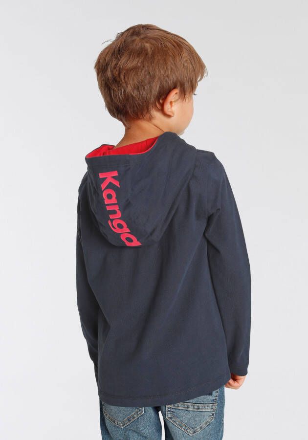 KangaROOS Capuchonshirt Kleine jongens Lange mouwen basic pasvorm bedrukt van 100% katoen