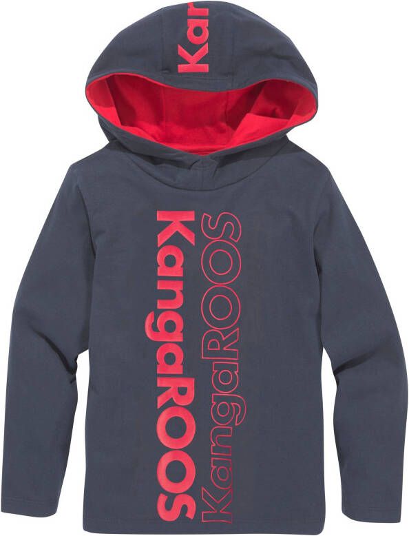 KangaROOS Capuchonshirt Kleine jongens Lange mouwen basic pasvorm bedrukt van 100% katoen