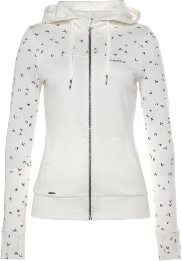 KangaROOS Capuchonsweatvest met filigraan print