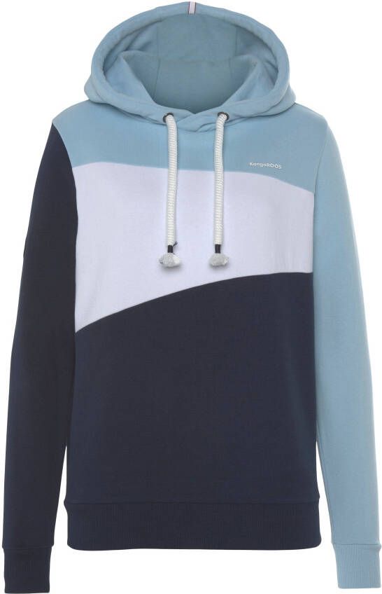 KangaROOS Hoodie Lange mouwen losse pasvorm colourblocking-look