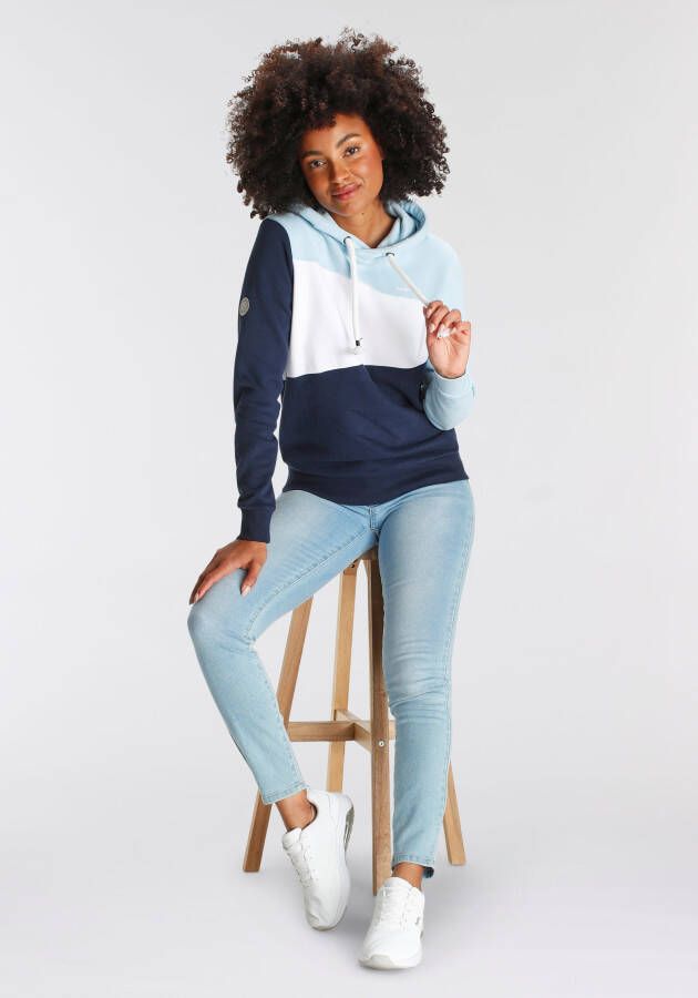 KangaROOS Hoodie Lange mouwen losse pasvorm colourblocking-look